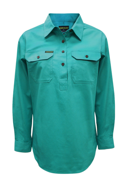 Hard Slog Womens Half Placket Light Cotton Country Work Shirt