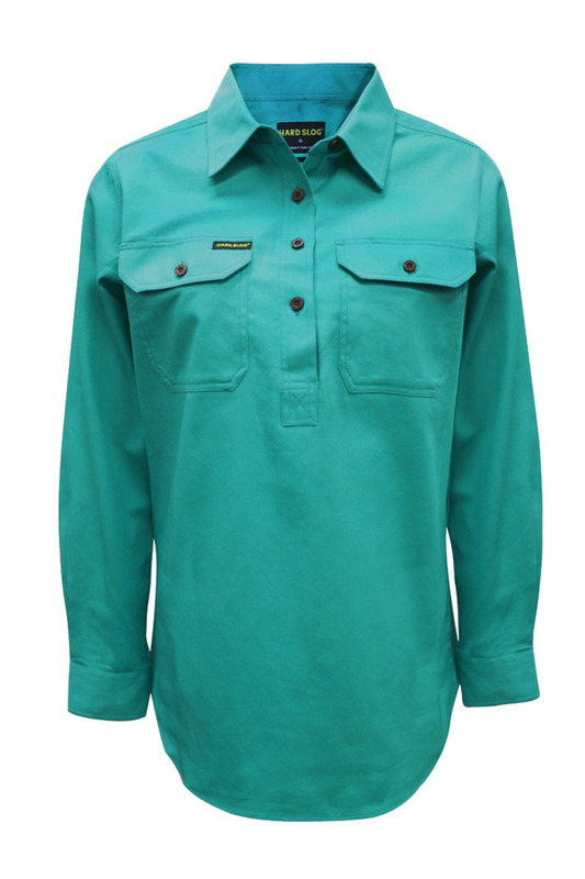 Hard Slog Womens Half Placket Light Cotton Country Work Shirt