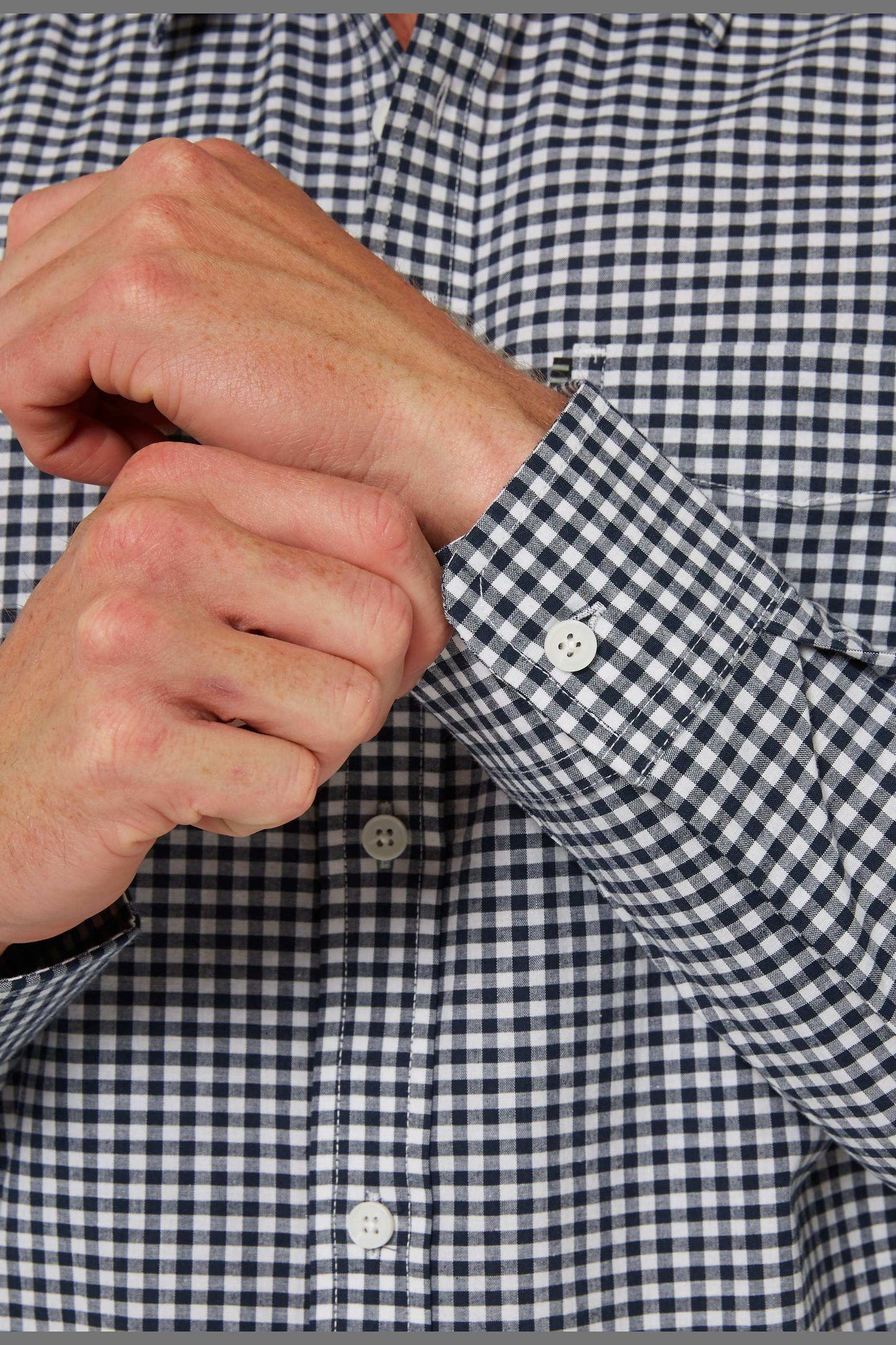 Pilbara Mens Long Sleeve Gingham Shirt