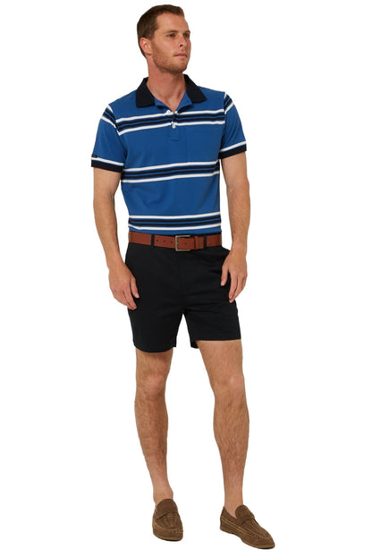Pilbara Mens Yarn Dyed Striped Pocket Polo