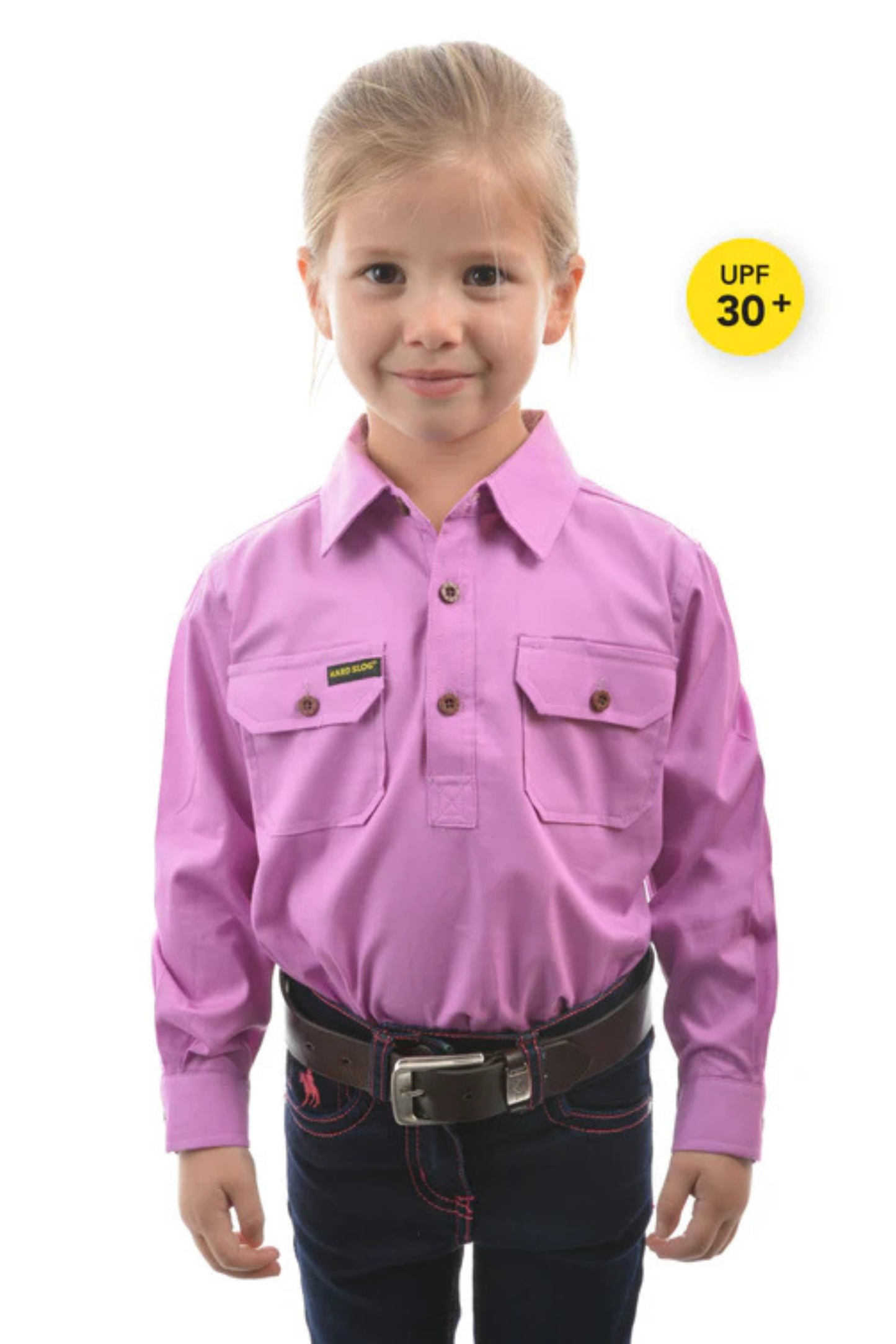 Hard Slog Kids Half Placket Light Cotton Country Work Shirt