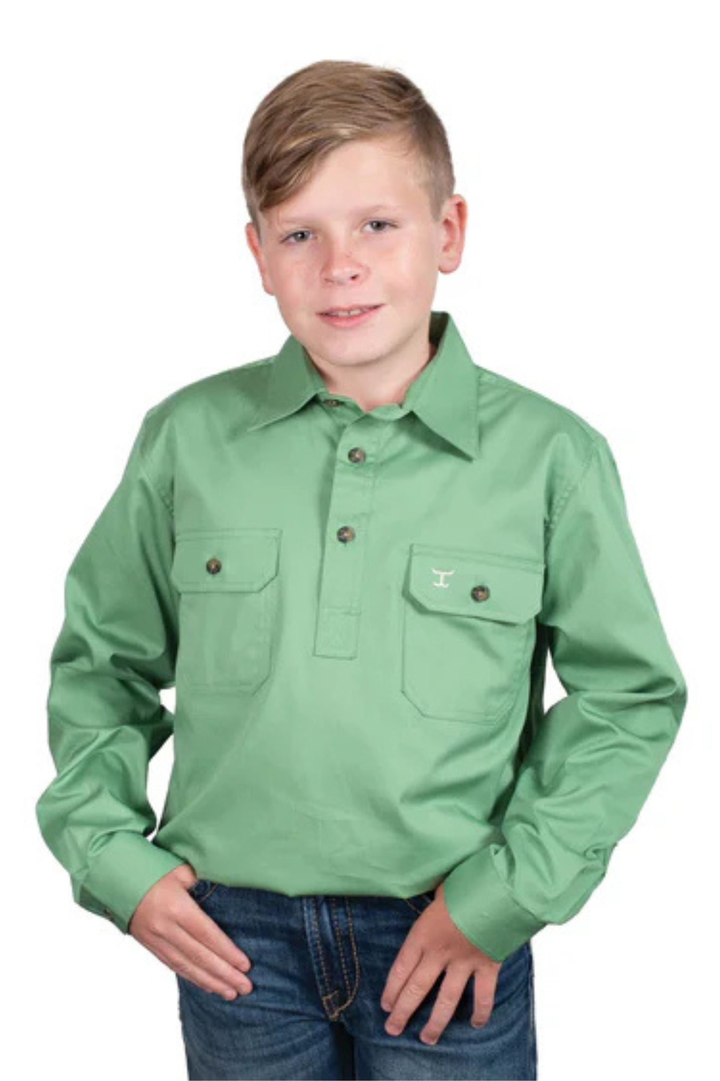 Just Country Boys Lachlan Half Button Country Workshirt
