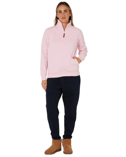 Pilbara Womens Zipper Closed Front Fleece Pullover Jumper