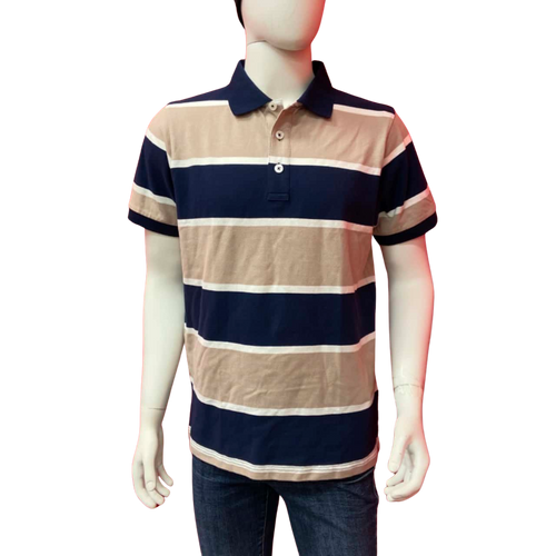 Pilbara Mens Yarn Dyed Striped Pocket Polo