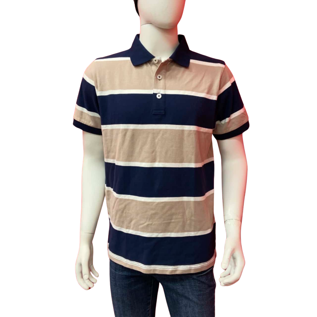 Pilbara Mens Yarn Dyed Striped Pocket Polo