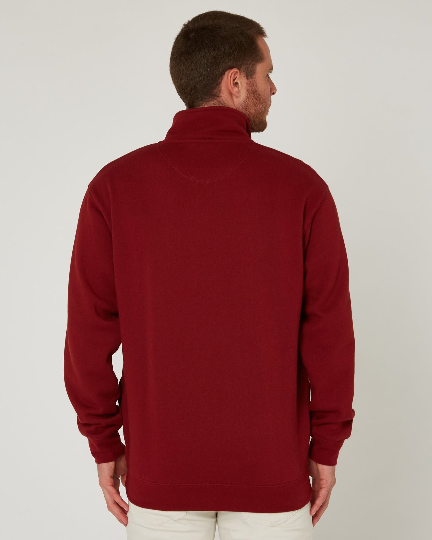 Pilbara Mens Zipper Closed Front Fleece Pullover Jumper