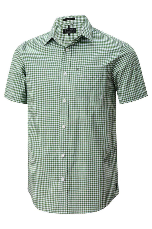 Pilbara Mens Short Sleeve Gingham Shirt