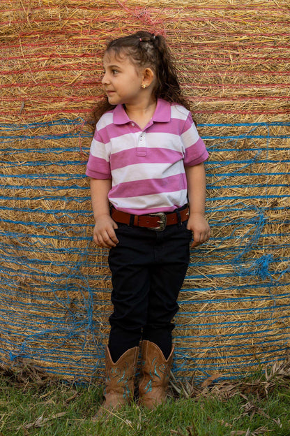 Pilbara Childrens Yarn Dyed Striped Polo