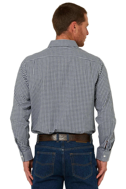 Pilbara Mens Long Sleeve Gingham Shirt