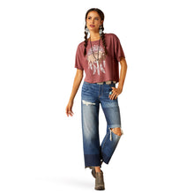 Load image into Gallery viewer, Ariat Womens Buffalo Territory Cropped Short Sleeve Tee