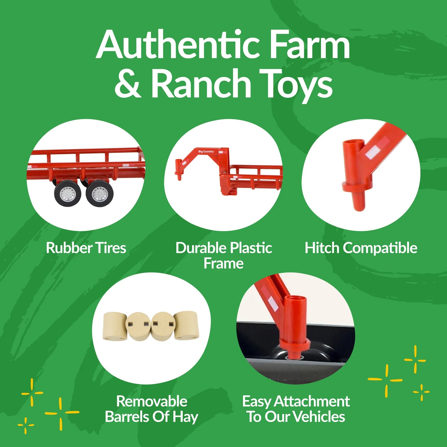 Big Country Toys Hay Trailer Includes 4 Hay Bales