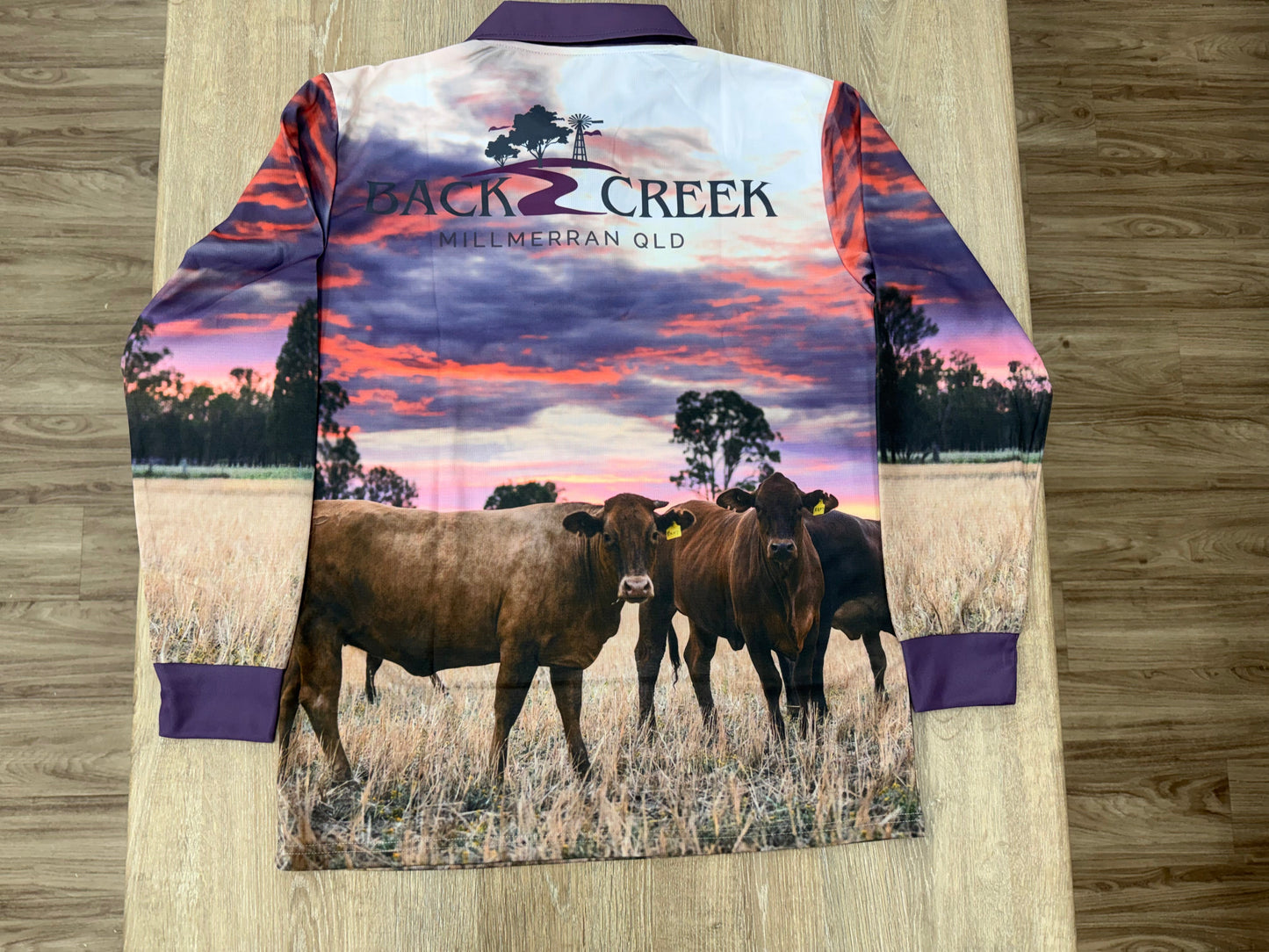Back Creek Adult Cattle Sunset Fishing Shirt