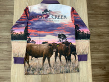 Load image into Gallery viewer, Back Creek Adult Cattle Sunset Fishing Shirt