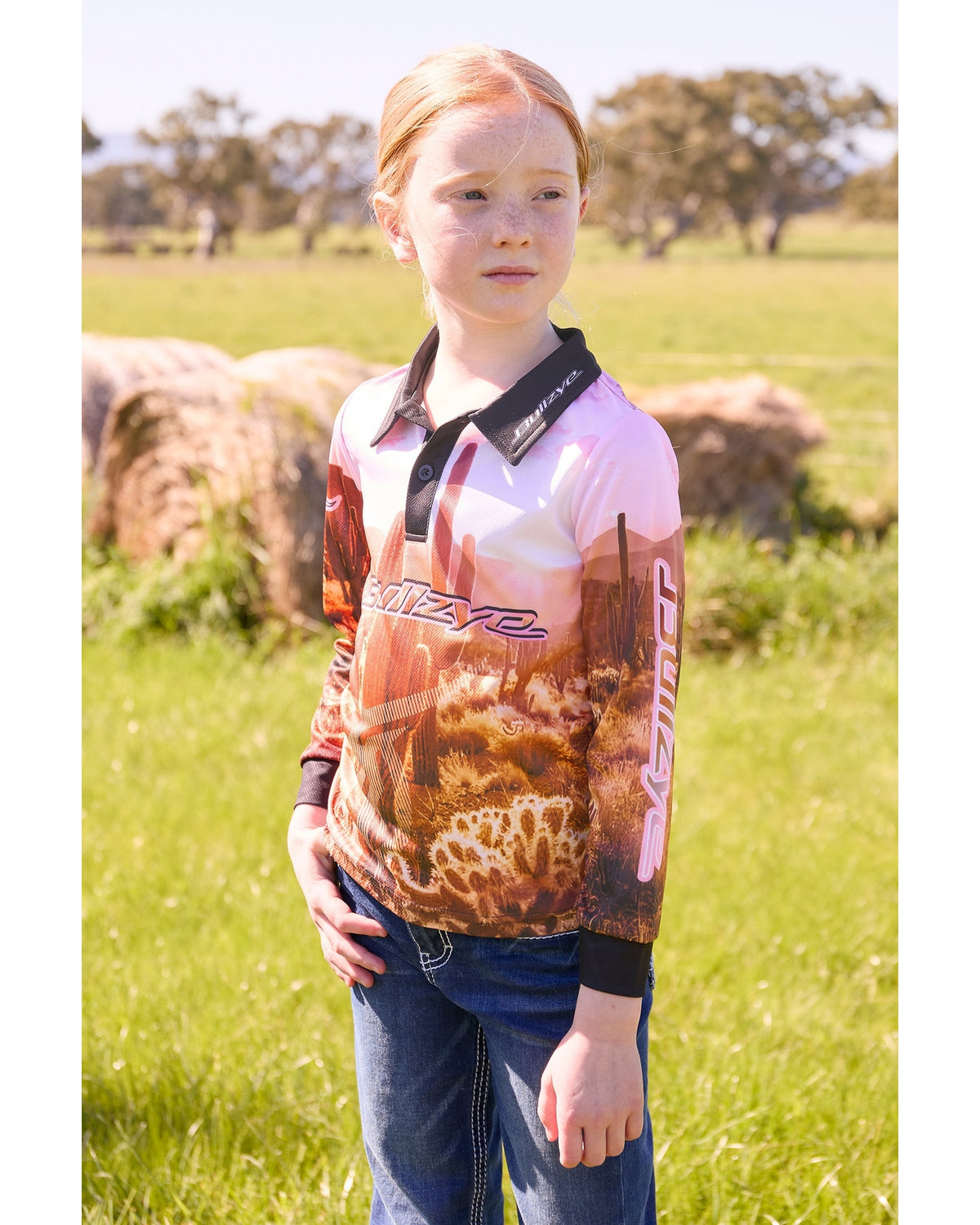 Bullzye Girls Cactus Long Sleeve Tee