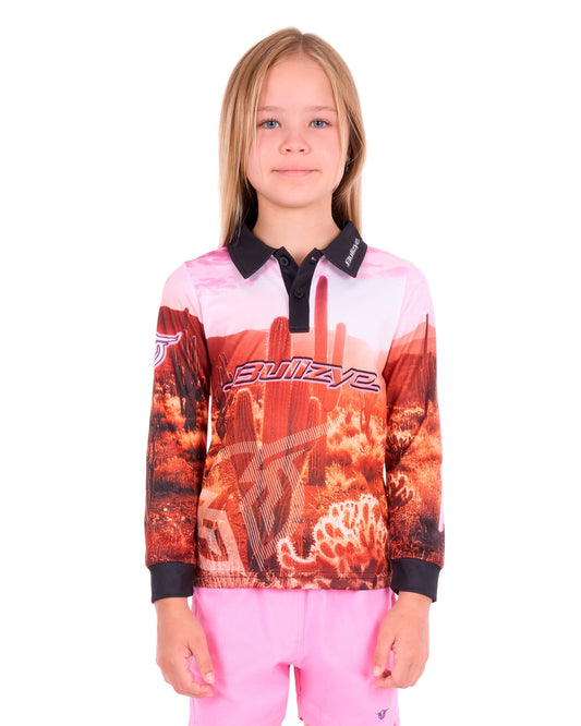 Bullzye Girls Cactus Long Sleeve Tee