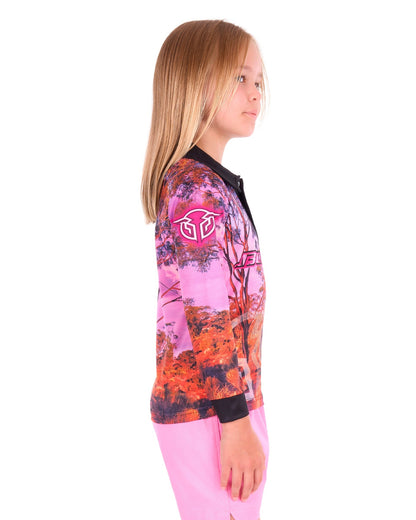Bullzye Girls Grazing Horse Long Sleeve Tee