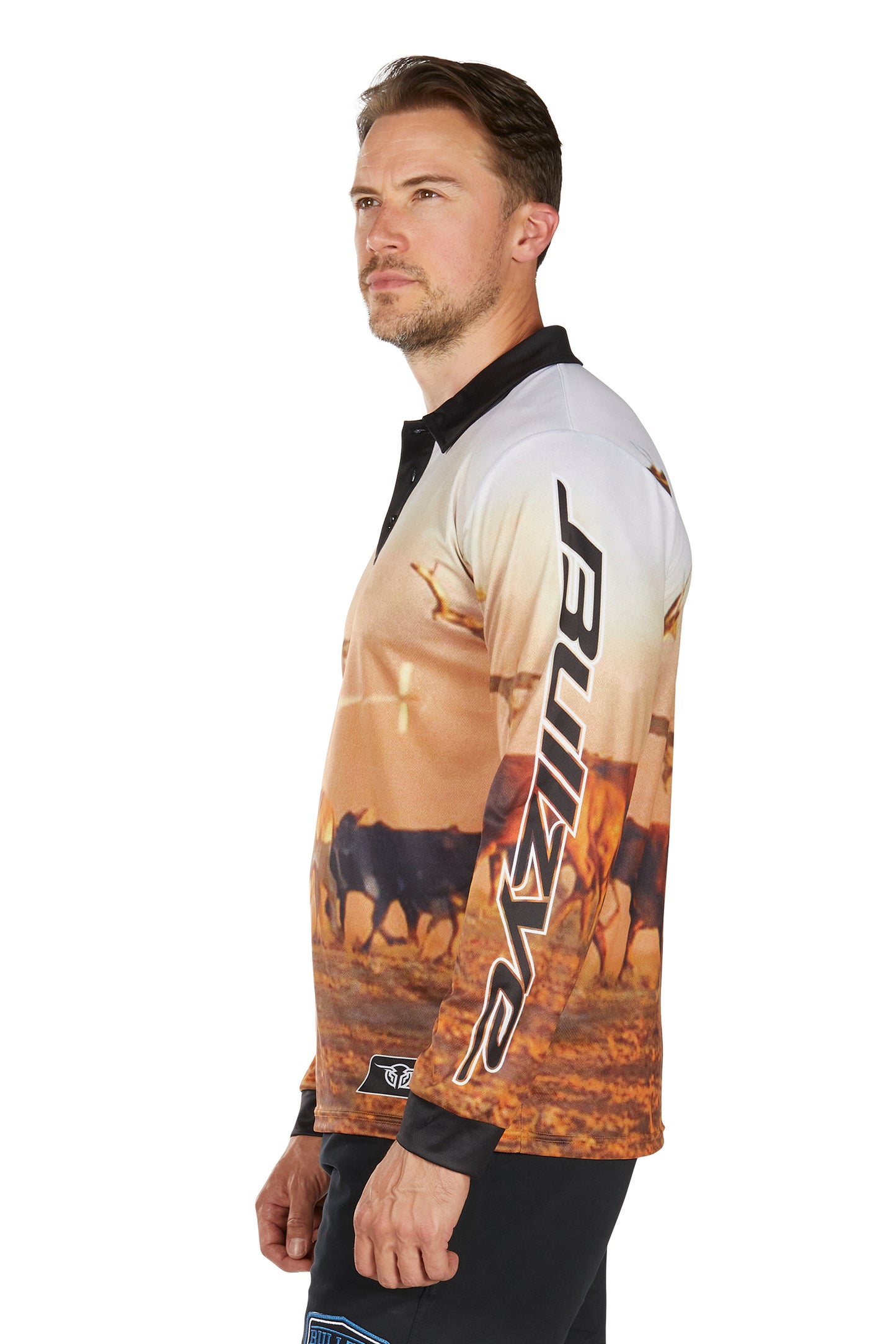 Bullzye Mens Helicopter Long Sleeve Fishing Shirt
