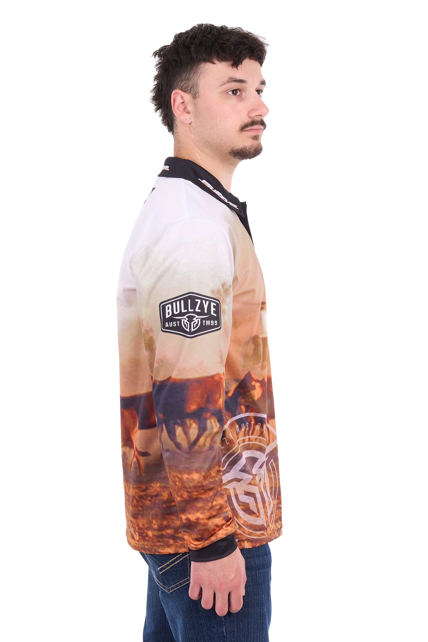 Bullzye Mens Helicopter Long Sleeve Fishing Shirt