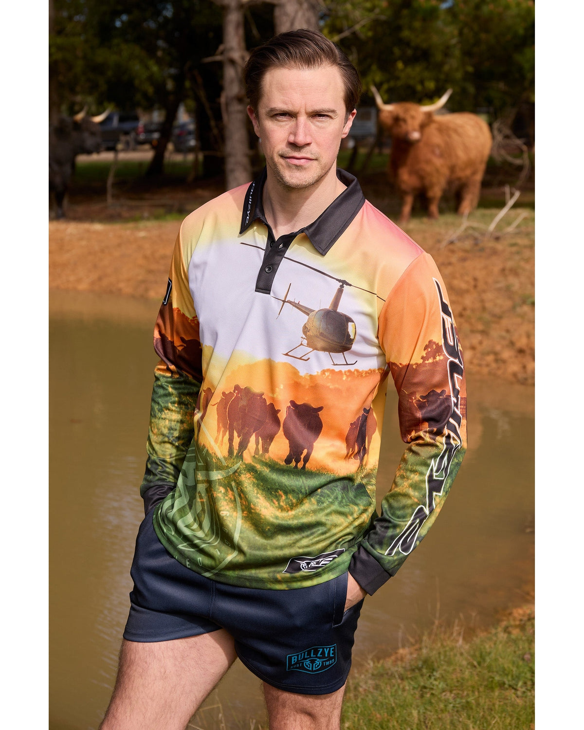 Bullzye Mens Orion Long Sleeve Tee