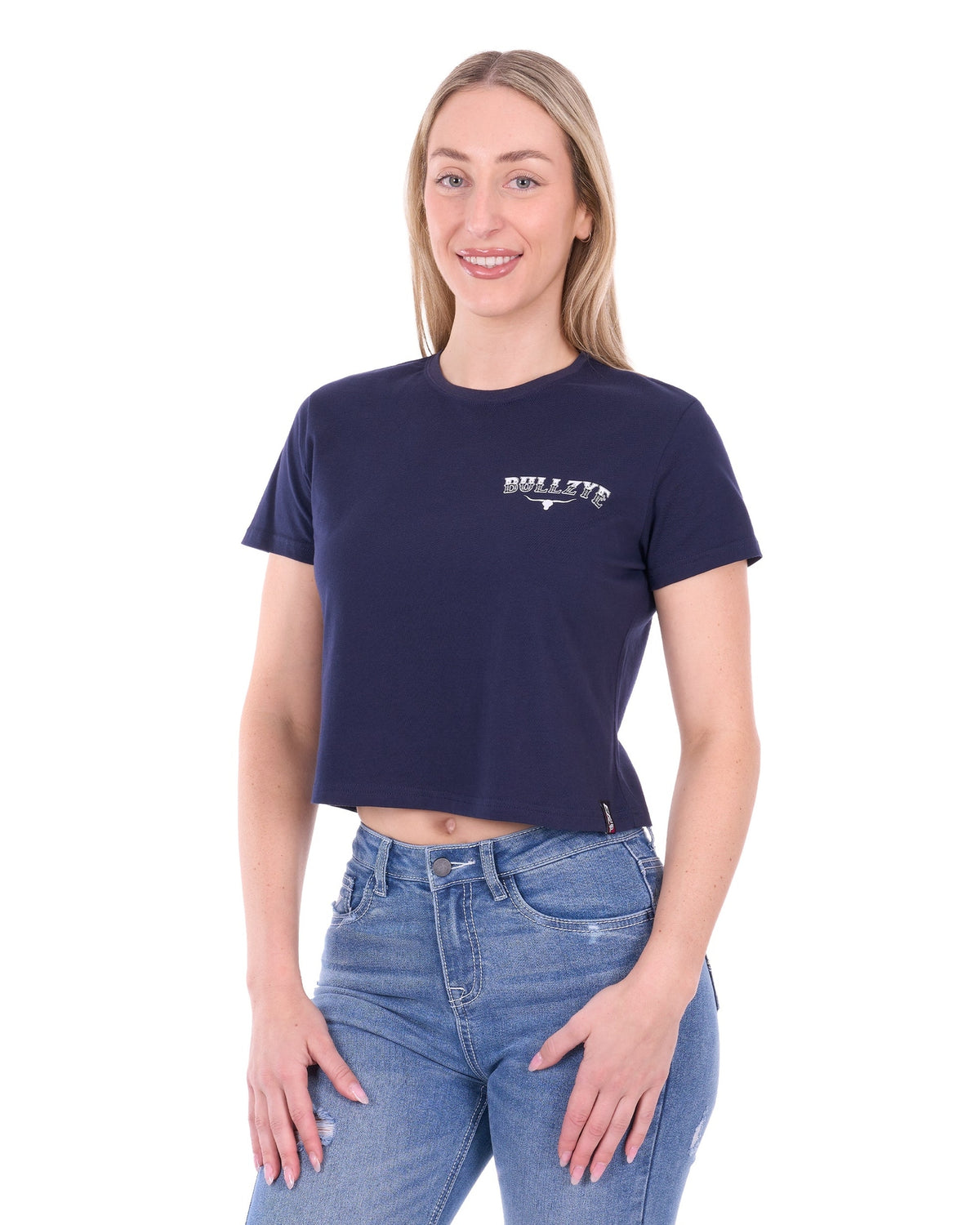 Bullzye Womens Bonnie Crop Short Sleeve Tee