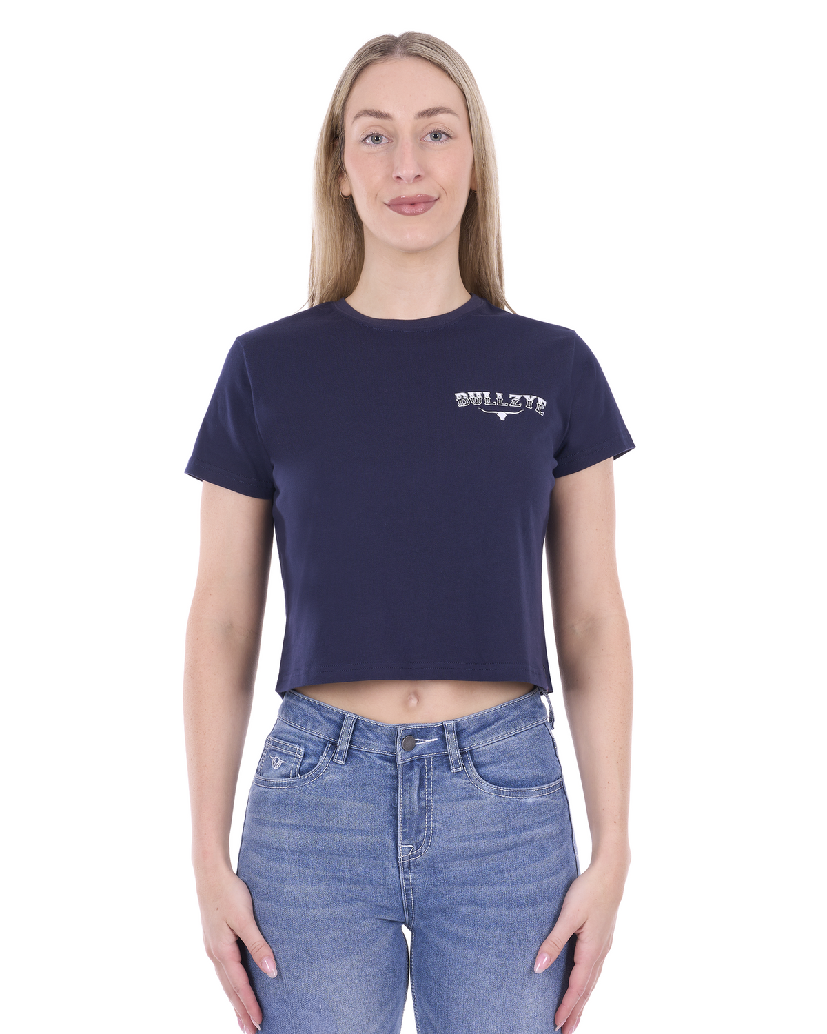 Bullzye Womens Bonnie Crop Short Sleeve Tee