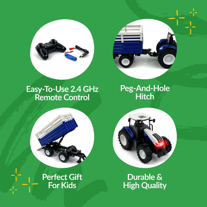 Big Country Toys Remote Control Tractor And Trailer Combo