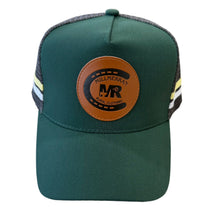 Load image into Gallery viewer, MRC Trucker Cap Green Combine Leather Patch
