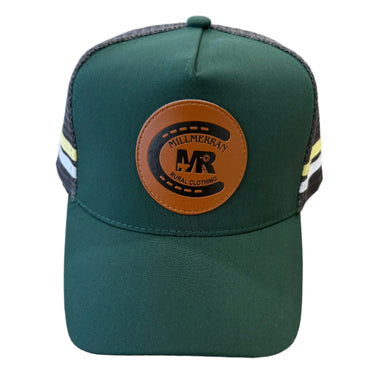 MRC Trucker Cap Green Combine Leather Patch