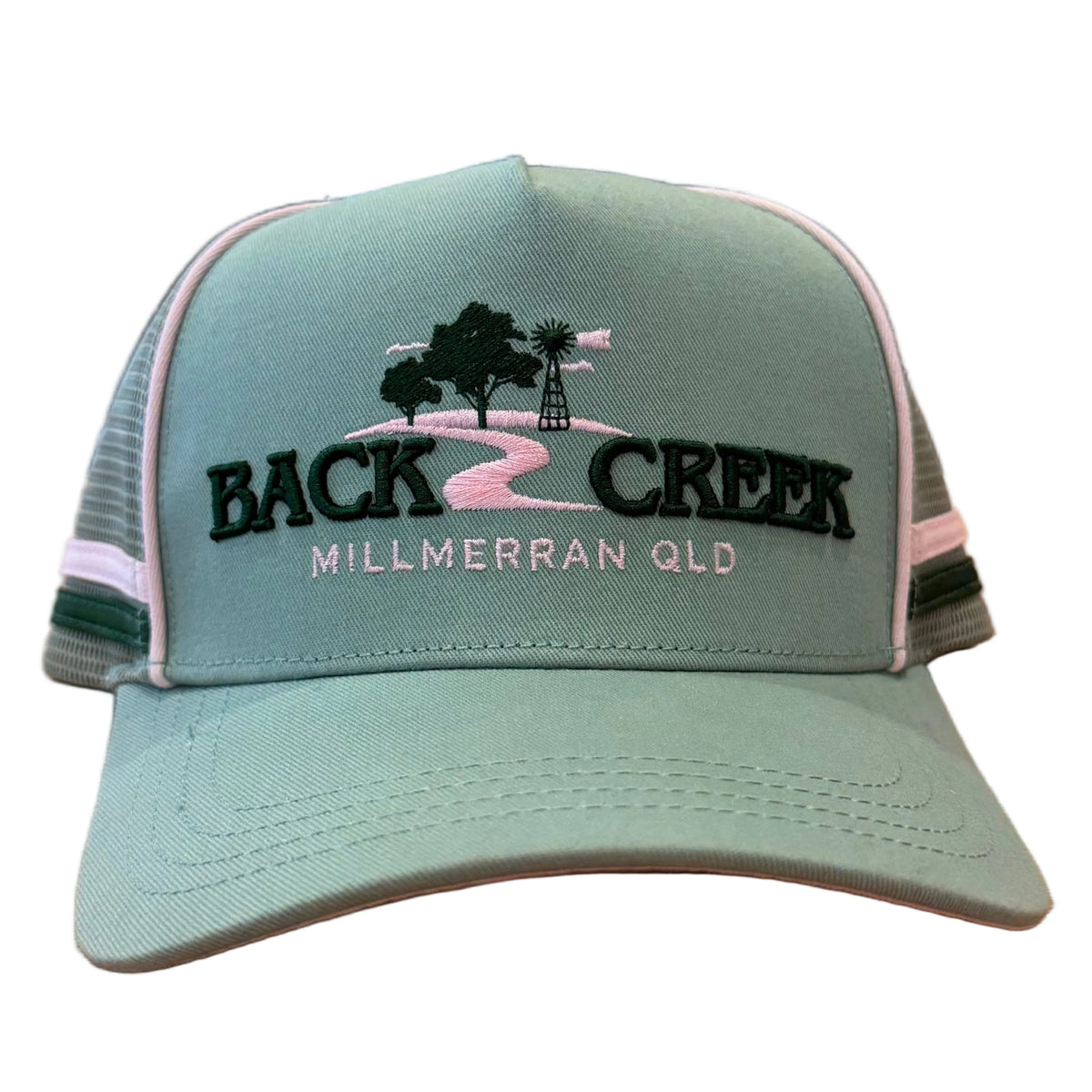 Back Creek Green & Pink Trucker Cap