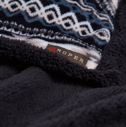 Roper Throw Rug Aztec Black