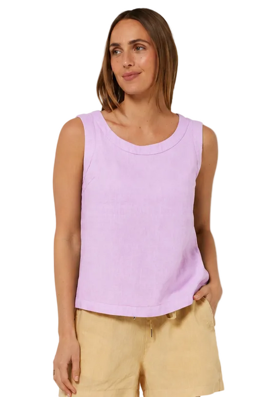 Pilbara Womens Gabriella Linen Singlet