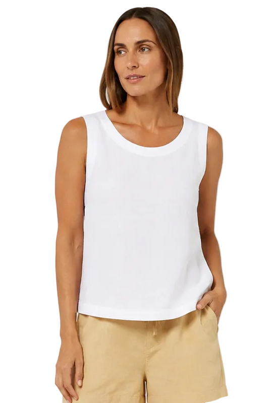 Pilbara Womens Gabriella Linen Singlet