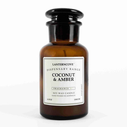 Lanterncove Dispensary 6.5 oz Soy Wax Candle Coconut and Amber
