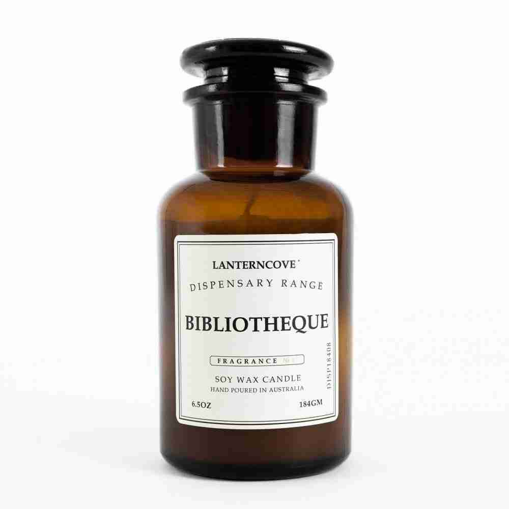 Lanterncove Dispensary 6.5 oz Soy Wax Candle Bibliotheque