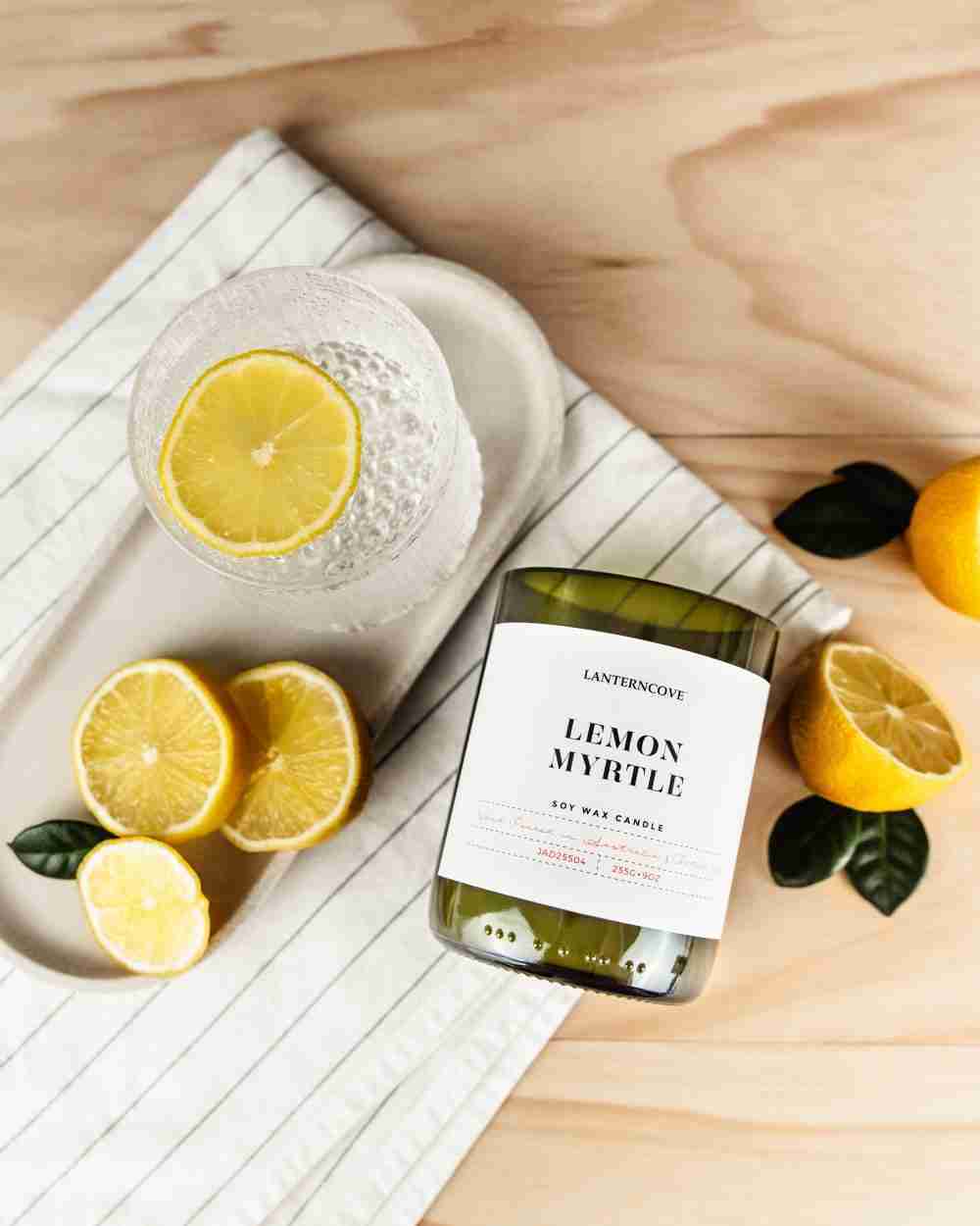 Lanterncove Jade 9 oz Soy Wax Candle Lemon Myrtle