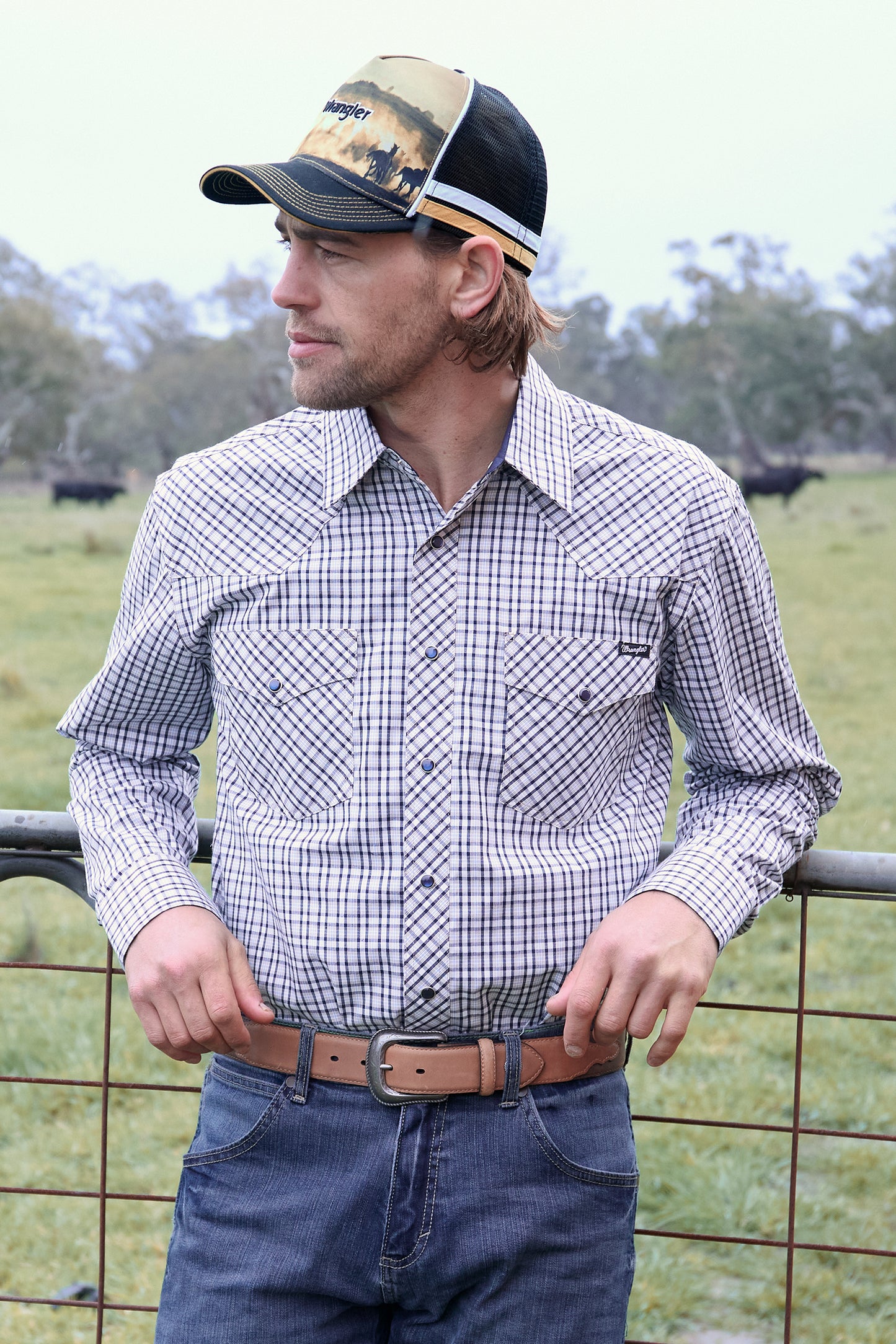 Wrangler Eddie High Profile Trucker Cap
