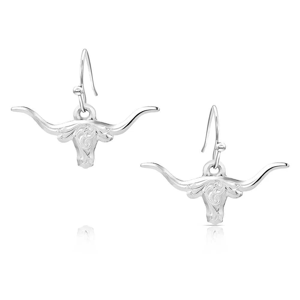 Montana Silversmiths Out West Longhorn Earrings