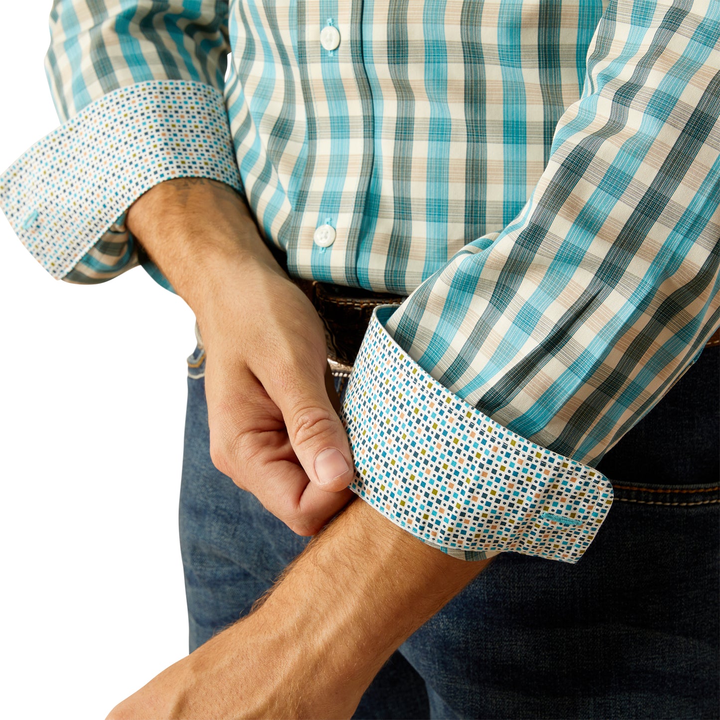 Ariat Mens Wrinkle Free Gordie Fitted Long Sleeve Shirt