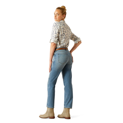 Ariat Womens High Rise Slim Straight Bridle Jeans Regular Length