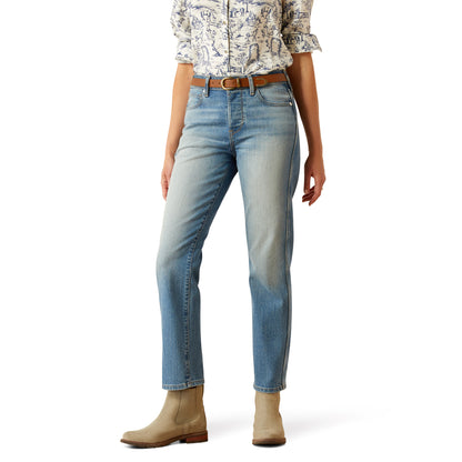 Ariat Womens High Rise Slim Straight Bridle Jeans Regular Length