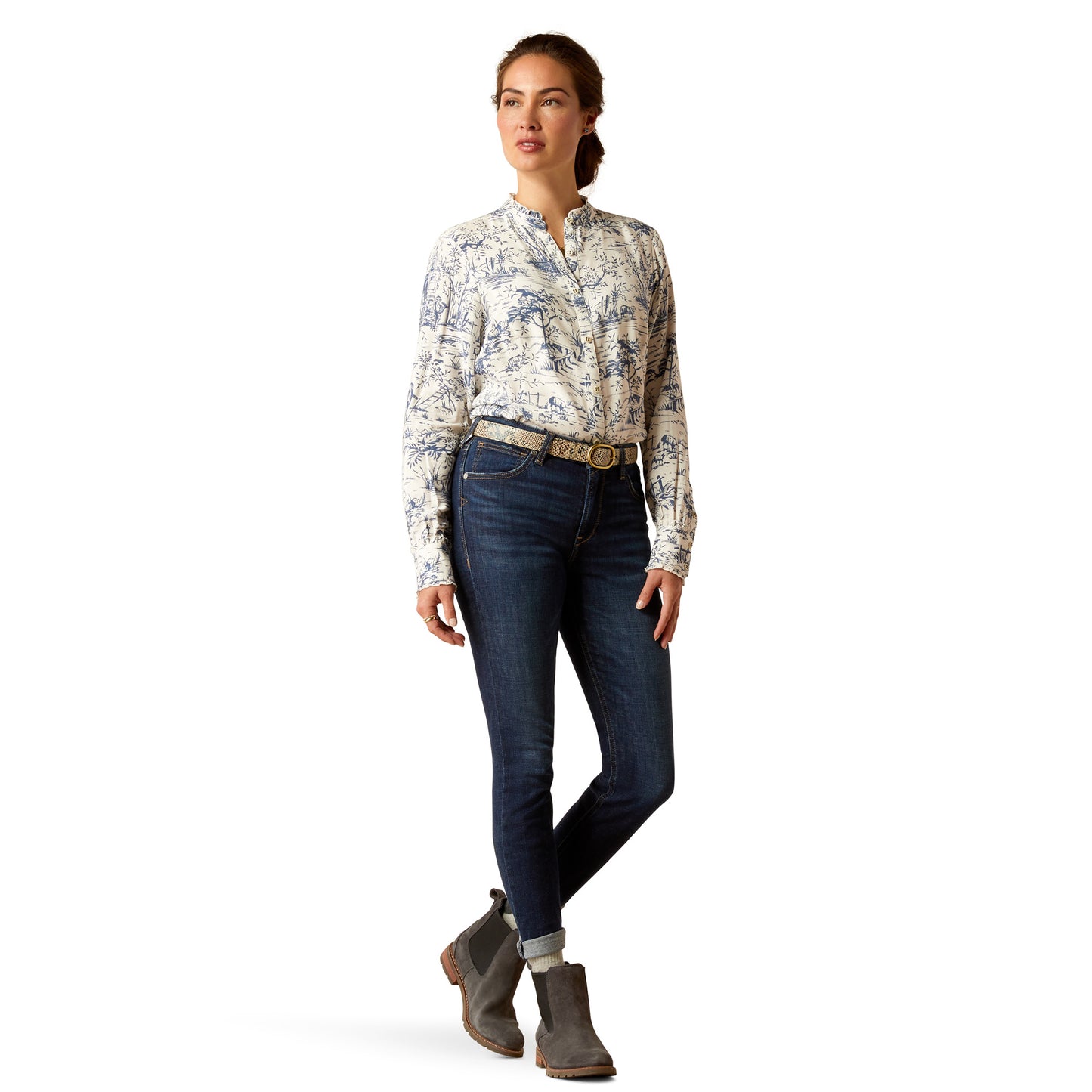 Ariat Womens High Rise Bridle Skinny Jeans Regular Length