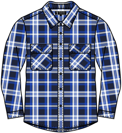 Pilbara Mens Flannelette Shirt Open Front