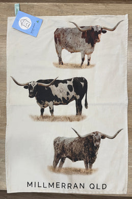 Australian Made Longhorn Tea Towel