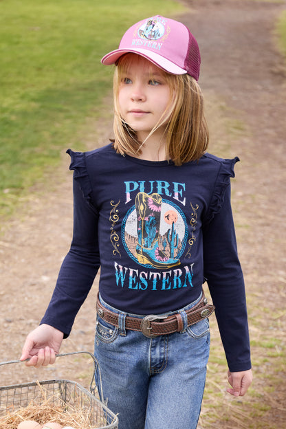 Pure Western Girls Trinity Long Sleeve Tee