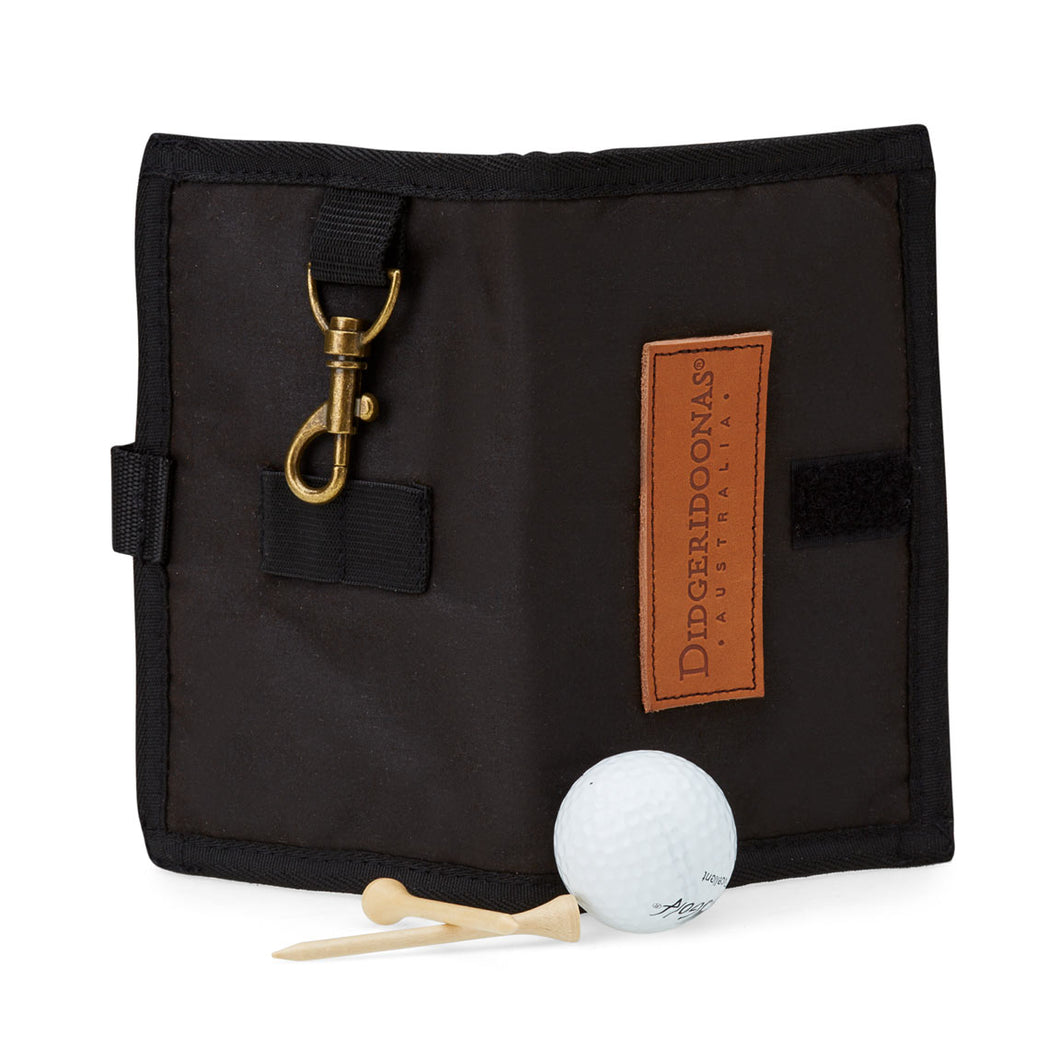 Didgeridoonas Oilskin Golfers Score Card Holder