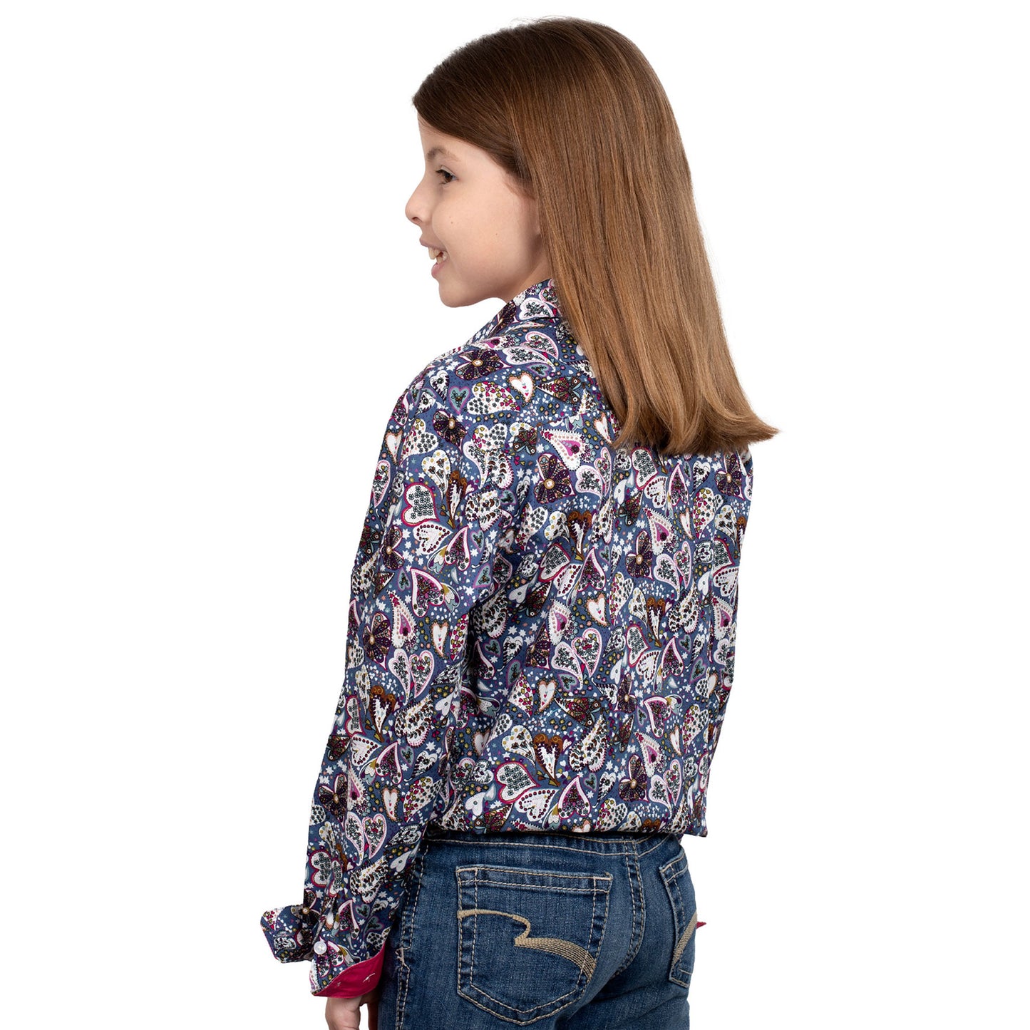 Just Country Girls Harper Half Button Print Workshirt