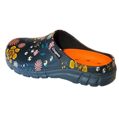 Clogees Womens Garden Clog Green Daisies