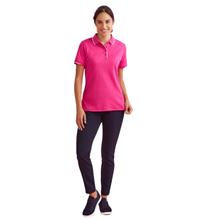 Load image into Gallery viewer, Fashion Biz Pink Ribbon Womens Pink Short Sleeve Polo