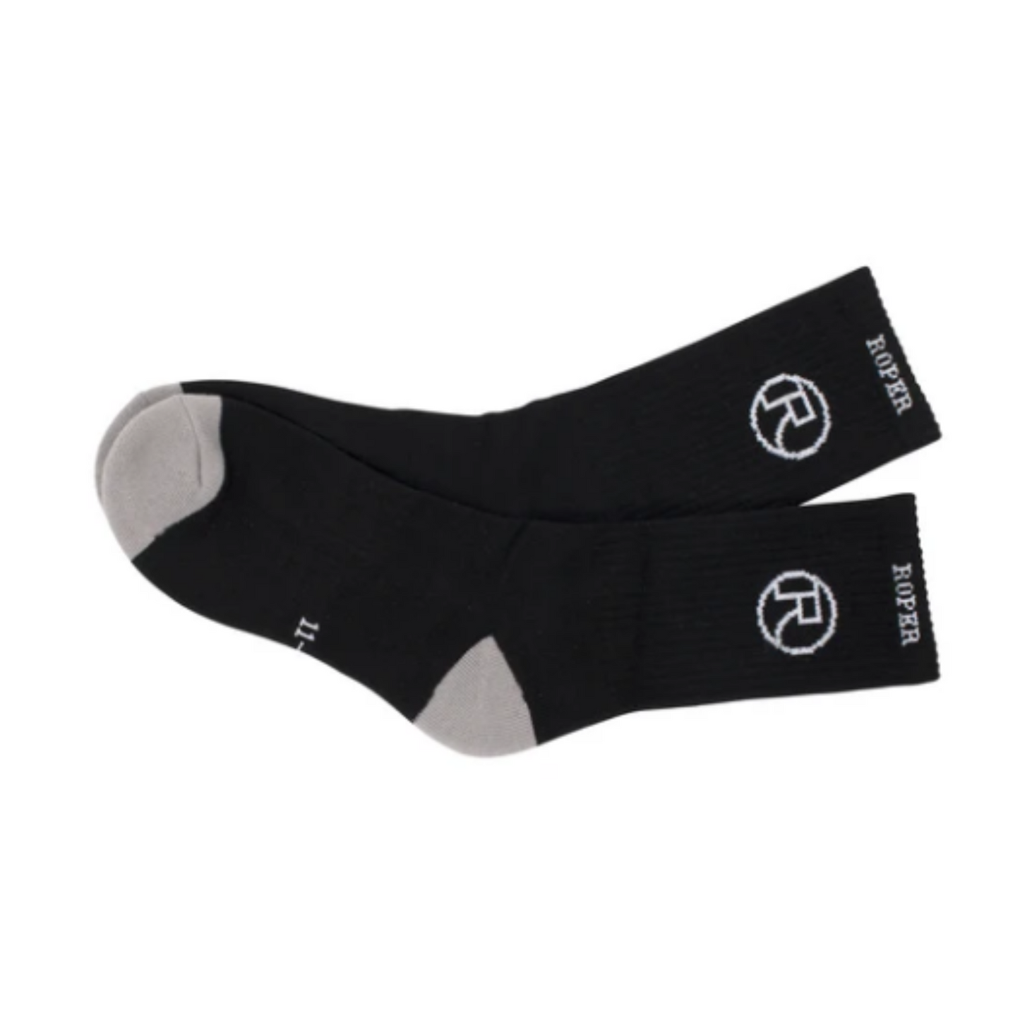 Roper Crew Socks Pack Of 3 Black / Grey