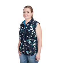 Load image into Gallery viewer, Just Country Womens Lilly Half Button Sleeveless Print Workshirt